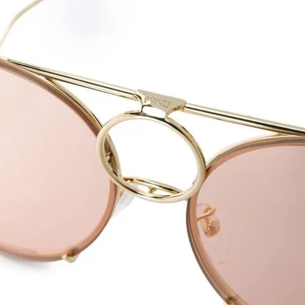 CHLOÉ VICKY INTERCHANGEABLE LENSES AVIATOR SUNGLASSES - Picture 3 of 15